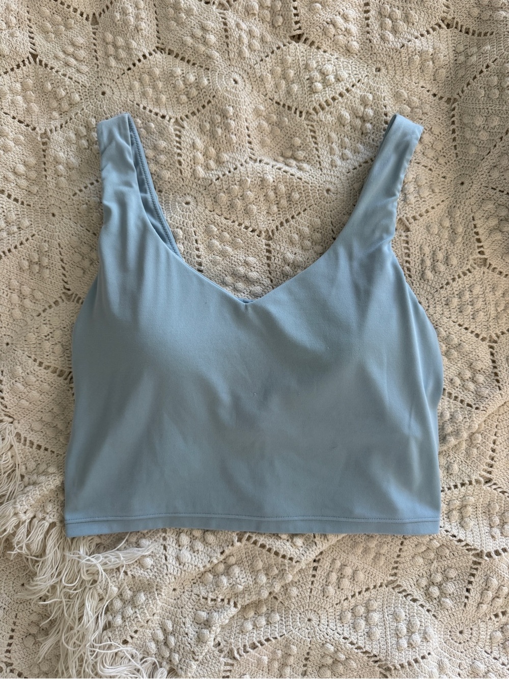 aerie Powder Blue V-Neck Bralette Cropped Tank